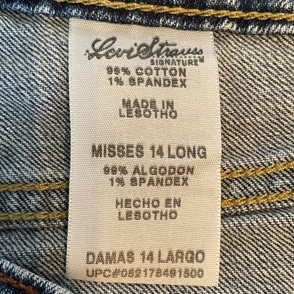👖 Levi Strauss Signature Jeans. Size 14 LONG. Stretch, Low Rise, Boot Cut. 👖 - Picture 12 of 13